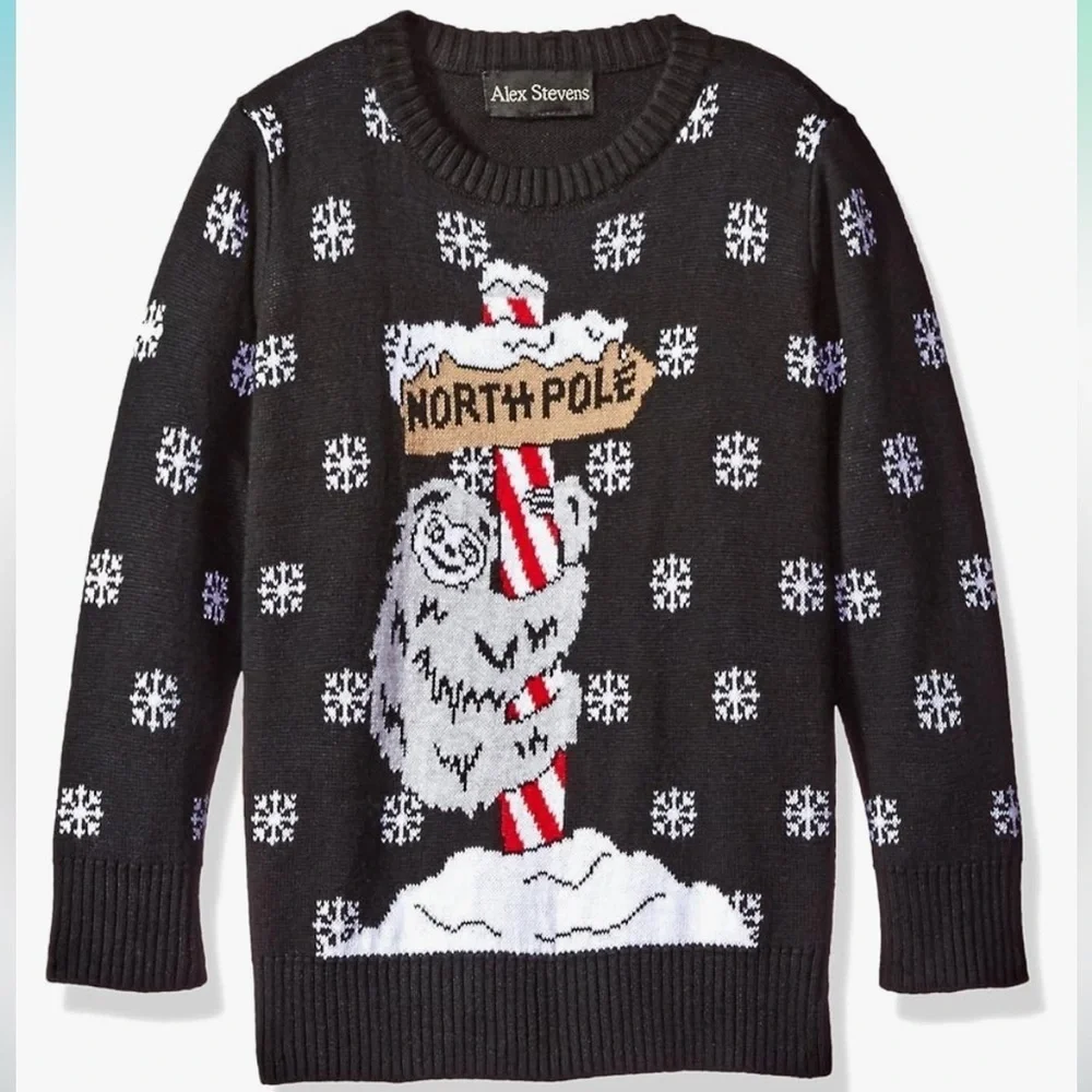 🖤 Alex Stevens Boys' Sloth Pole Sweater